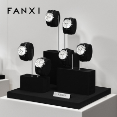 FANXI Wholesale Black Metal Watch display set