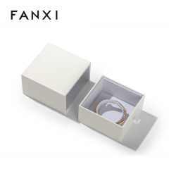 FANXI Custom white paper velvet bracelet box
