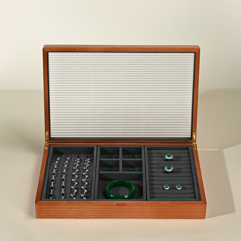 FANXI wholesale Blue leather Microfiber Jewelry box