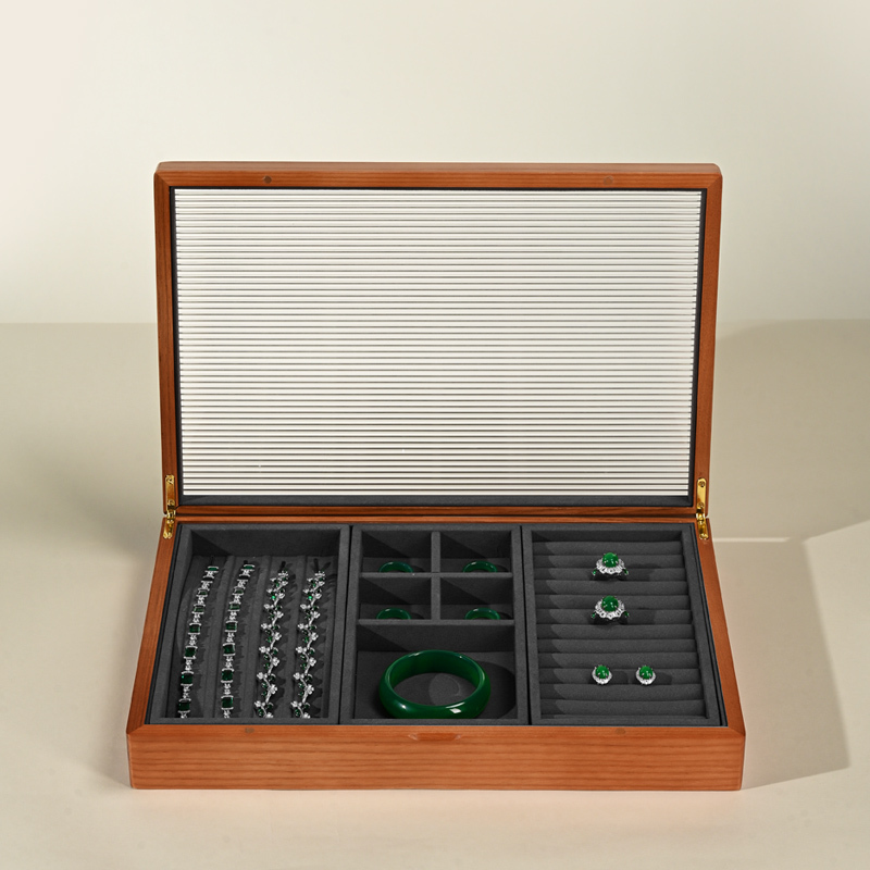 FANXI wholesale Blue leather Microfiber Jewelry box