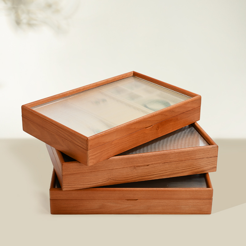 FANXI wholesale Blue leather Microfiber Jewelry box