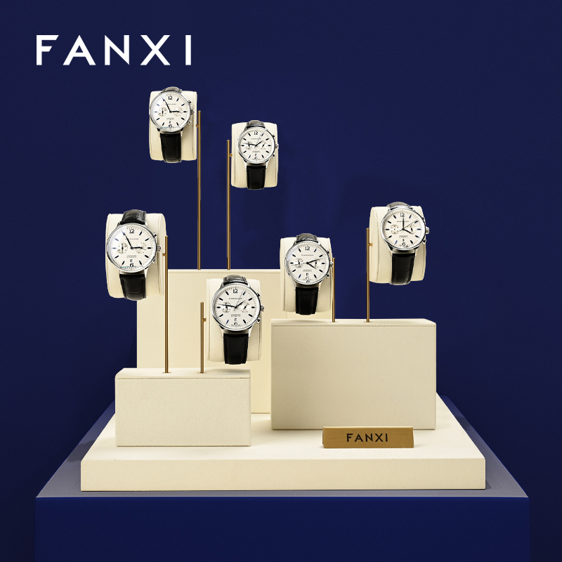 FANXI Luxury Beige metal Jewelry Display