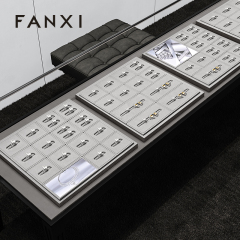 FANXI Wholesale Grey Microfiber Jewelry Combination Set