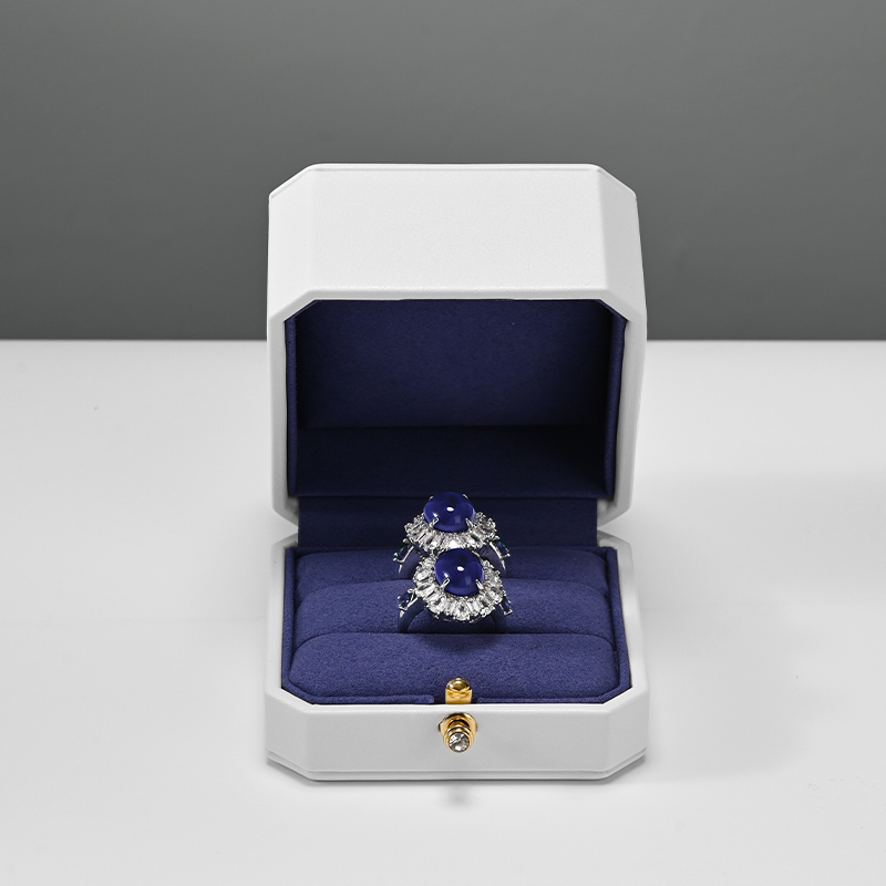 FANXI wholesale Blue leather Microfiber Jewelry box