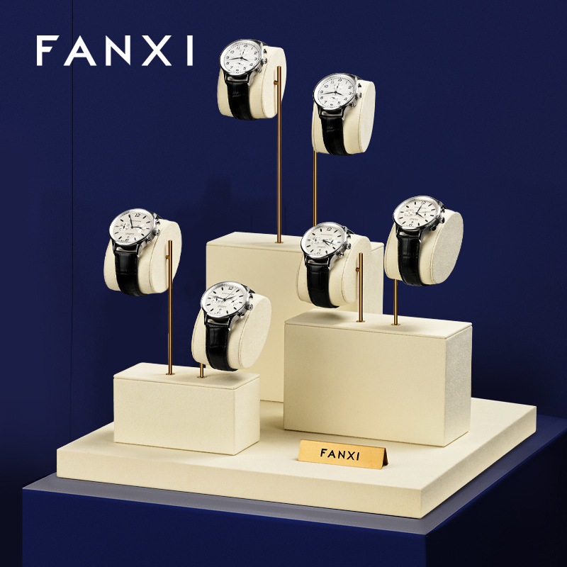 FANXI Luxury Beige metal Jewelry Display