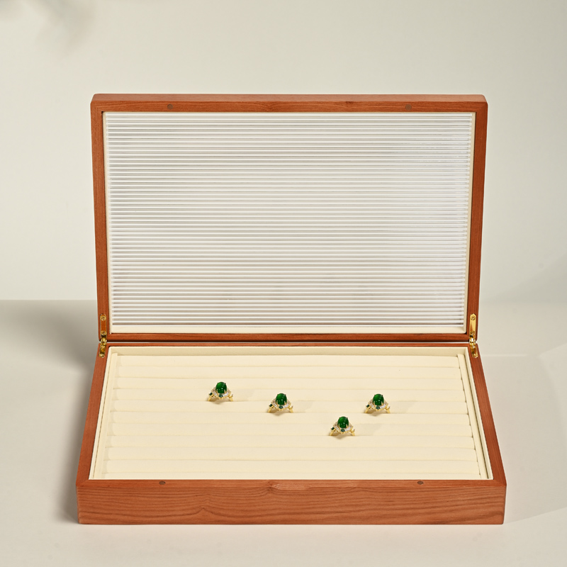FANXI wholesale Blue leather Microfiber Jewelry box