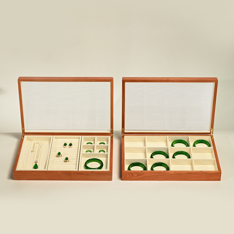 FANXI wholesale Blue leather Microfiber Jewelry box