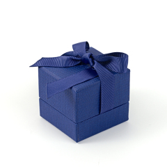 FANXI Custom dark blue velvet ring box