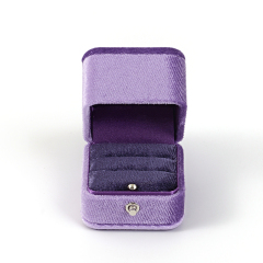 FANXI Custom purple velvet ring box