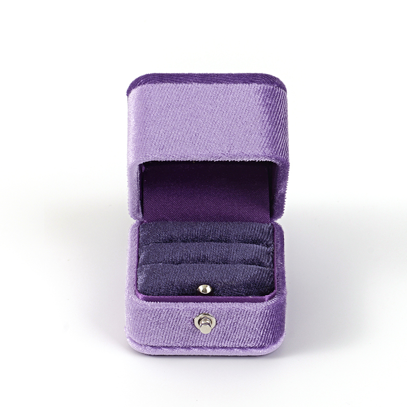 FANXI Custom purple velvet ring box