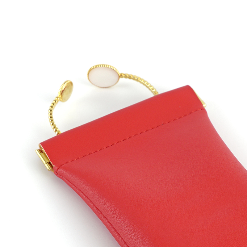 FANXI Custom red leather jewelry bag
