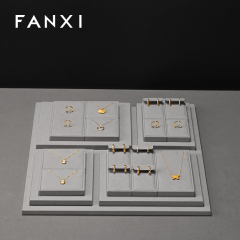FANXI Factory grey microfiber jewelry combination set