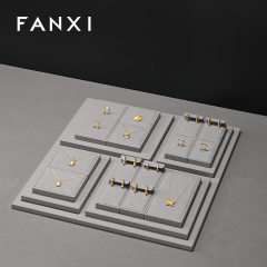 FANXI Factory grey microfiber jewelry combination set