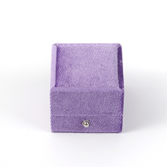 FANXI Custom purple velvet ring box
