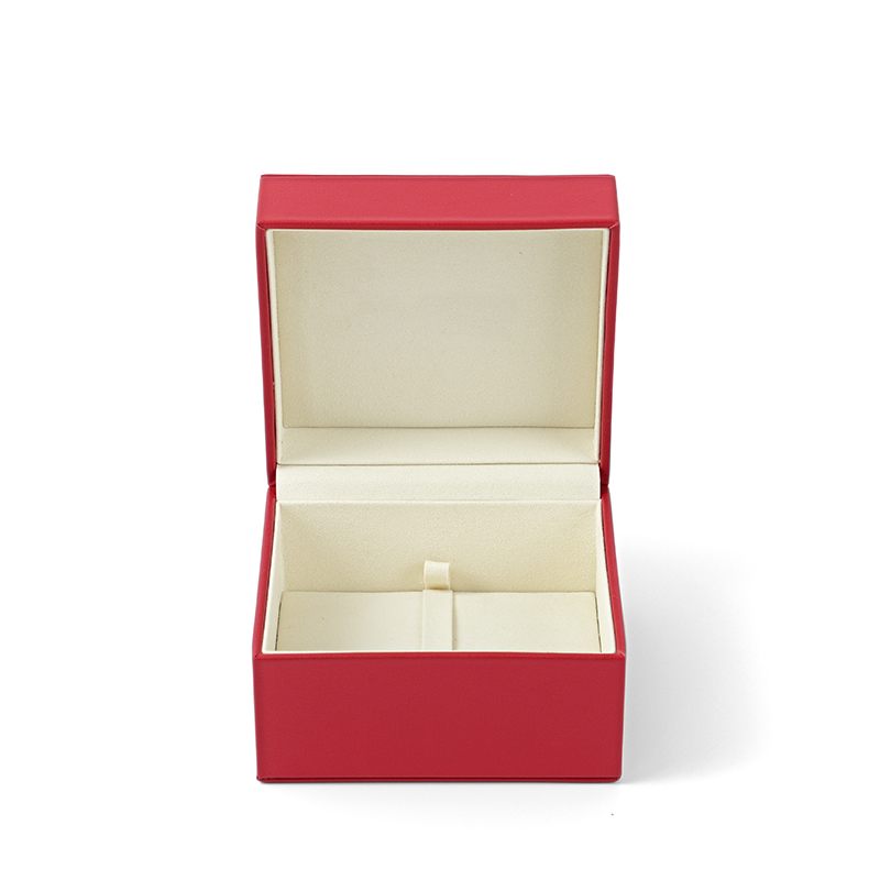 FANXI Custom red leather microfiber ring box