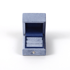 FANXI Custom blue velvet ring box