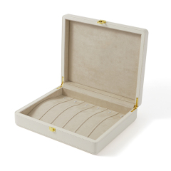 FANXI Custom white suede tennis bracelet case