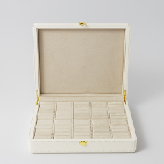 FANXI Custom off white suede leather ring case