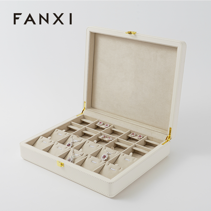 FANXI Custom white suede pendant case