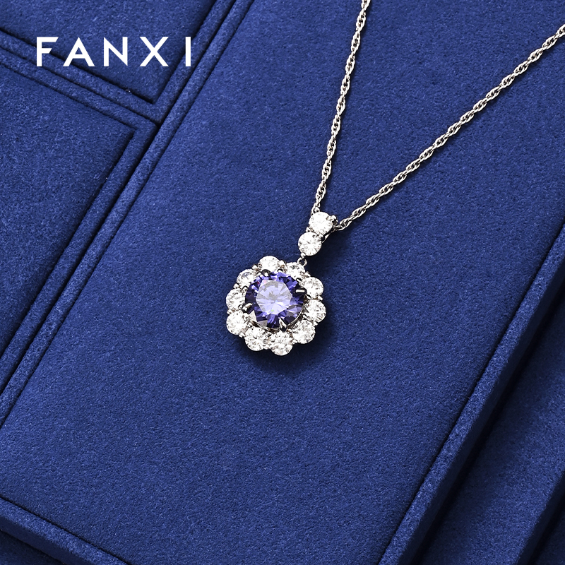 FANXI Fashion Microfiber Blue Jewelry display set