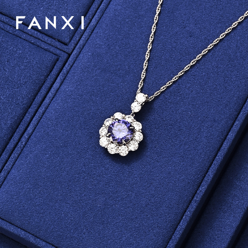 FANXI Fashion Microfiber Blue Jewelry display set