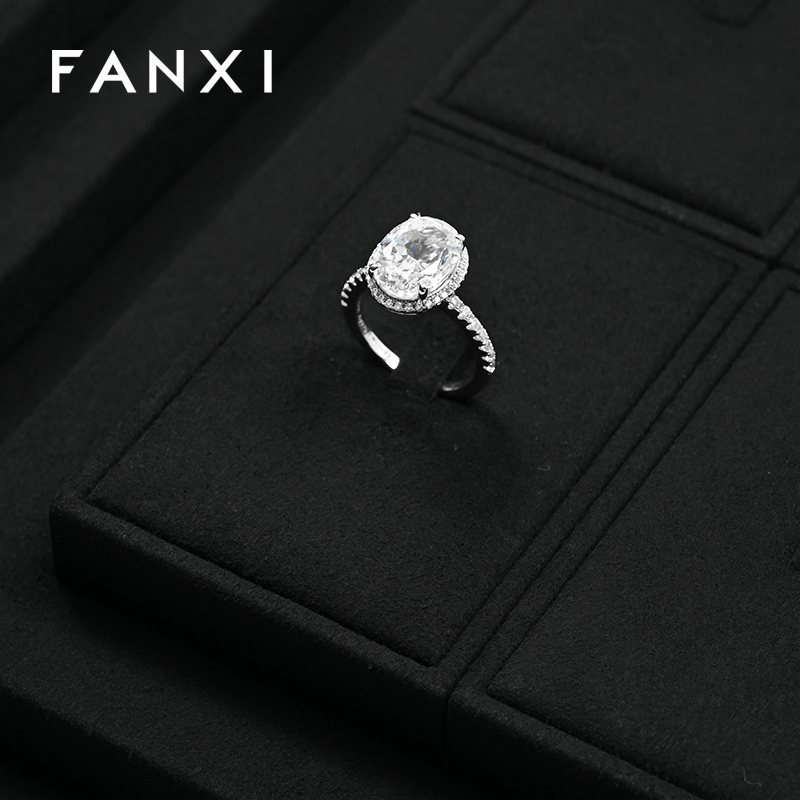 FANXI Fashion Microfiber Black Jewelry Combination Set