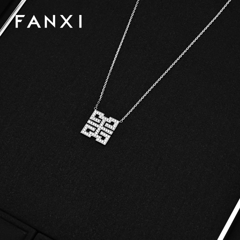 FANXI High quality Leather Black Jewelry display