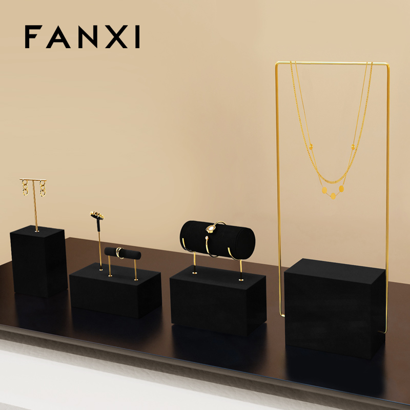 FANXI Wholesale metal Black Jewelry display set