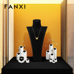 FANXI Factory Black Baking paint Jewelry display set