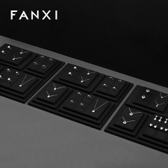 FANXI Fashion Microfiber Black Jewelry Combination Set