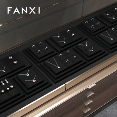 FANXI Fashion Microfiber Black Jewelry Combination Set
