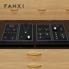 FANXI High quality Leather Black Jewelry display