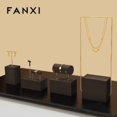 FANXI Luxury Brown metal Jewelry display set