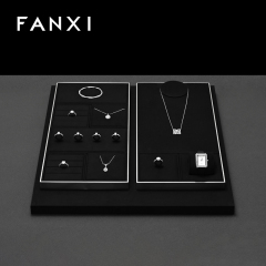 FANXI High quality Leather Black Jewelry display