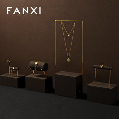 FANXI Luxury Brown metal Jewelry display set