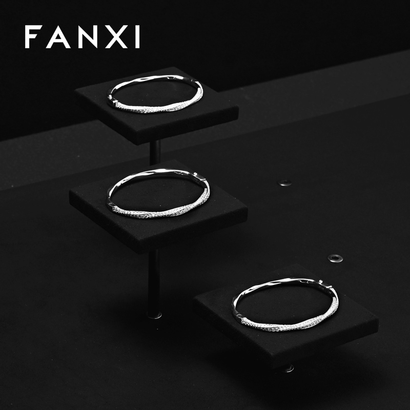 FANXI Wholesale black metal jewelry display set