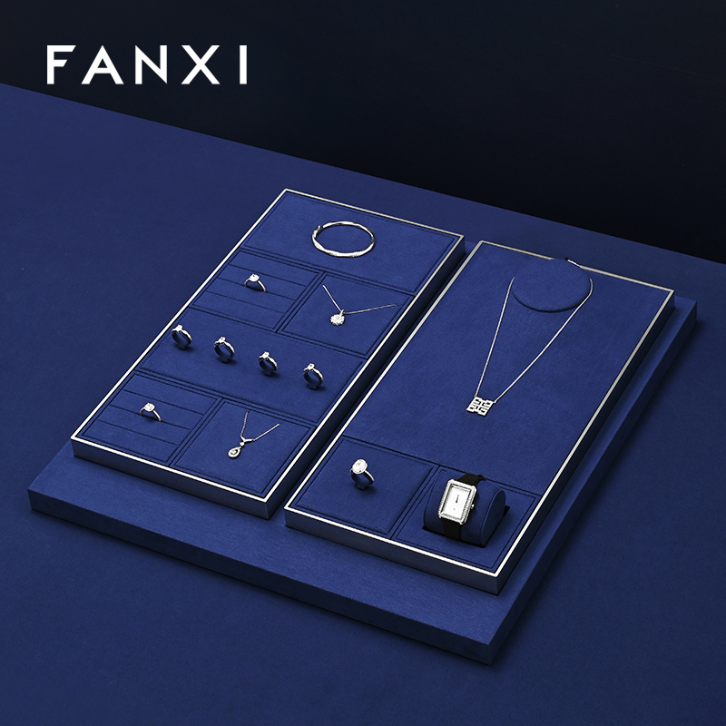 FANXI Hot sale Blue metal Jewelry Combination Set