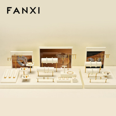 FANXI hot sale beige Microfiber jewelry display set