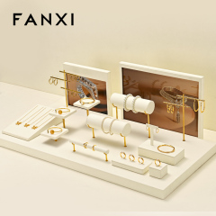 FANXI hot sale beige Microfiber jewelry display set