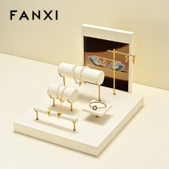 FANXI hot sale beige Microfiber jewelry display set