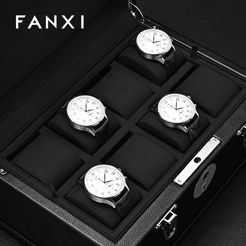 FANXI New arrival Black Metal Jewelry Storage Box