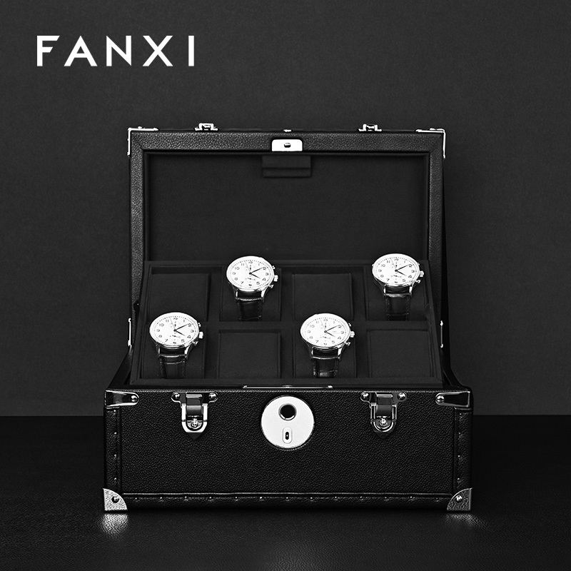 FANXI New arrival Black Metal Jewelry Storage Box