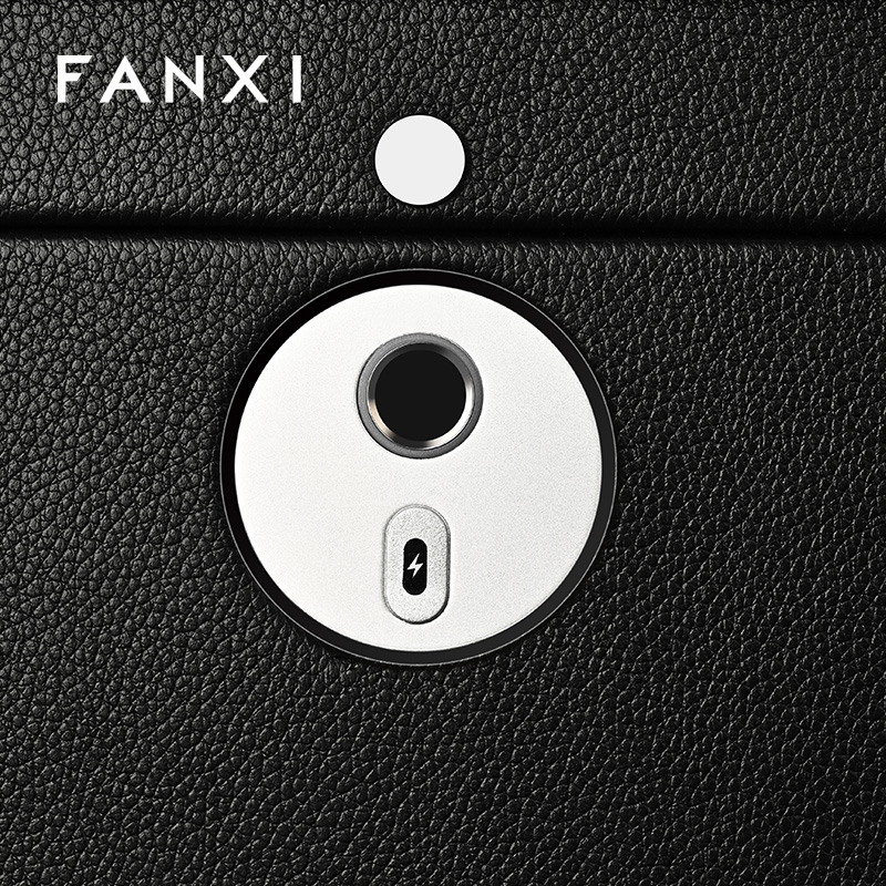 FANXI New arrival Black Metal Jewelry Storage Box