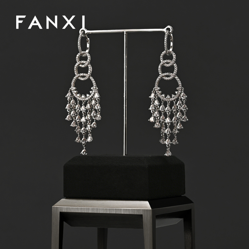 FANXI New arrival Black metal Jewelry Display Stand