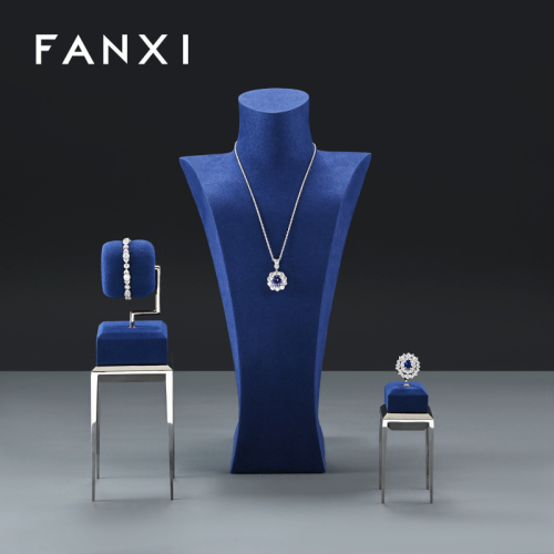 FANXI New arrival blue metal Jewelry Display Stand
