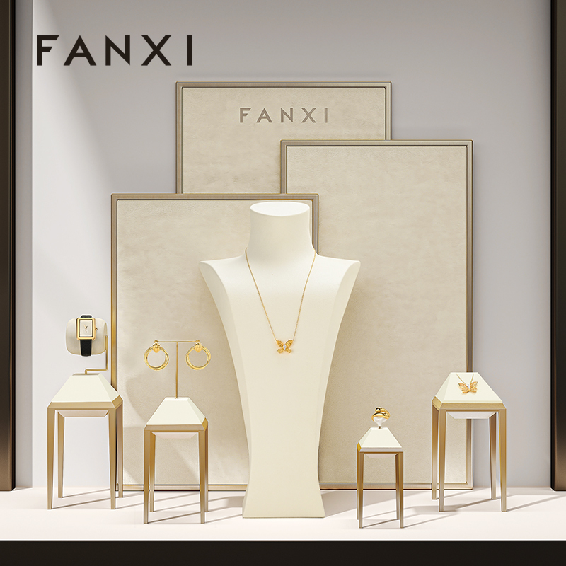 FANXI New arrival blue metal Jewelry Display Stand