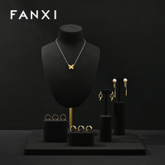 FANXI factory black Microfiber fashion jewelry set