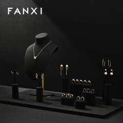 FANXI factory black Microfiber fashion jewelry set