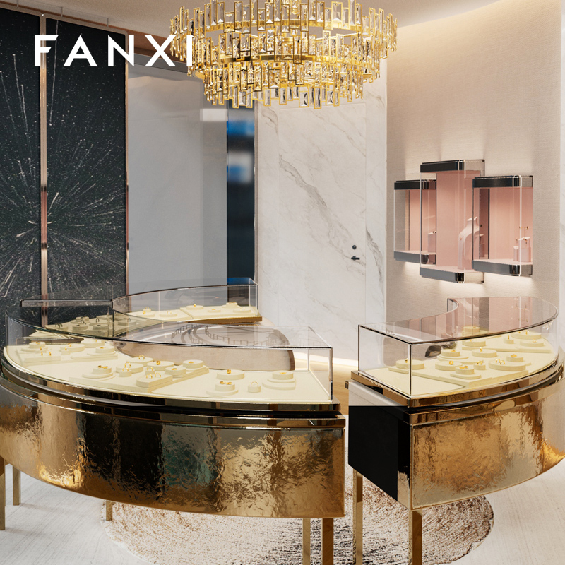 FANXI high quality Beige Microfiber Jewelry display set