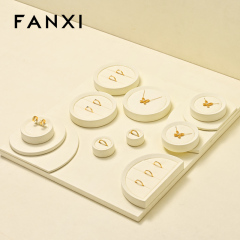 FANXI high quality Beige Microfiber Jewelry display set